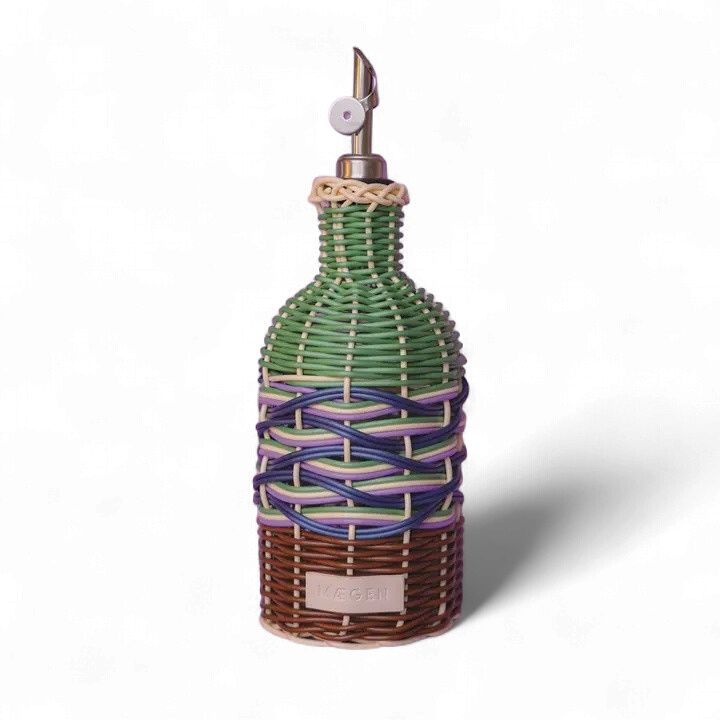Oil Bottle, Color: Brown/Green