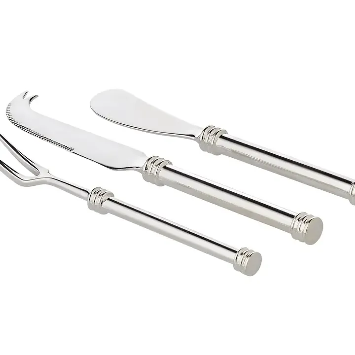 Cheese Serving Set of 3 - Silver Plated