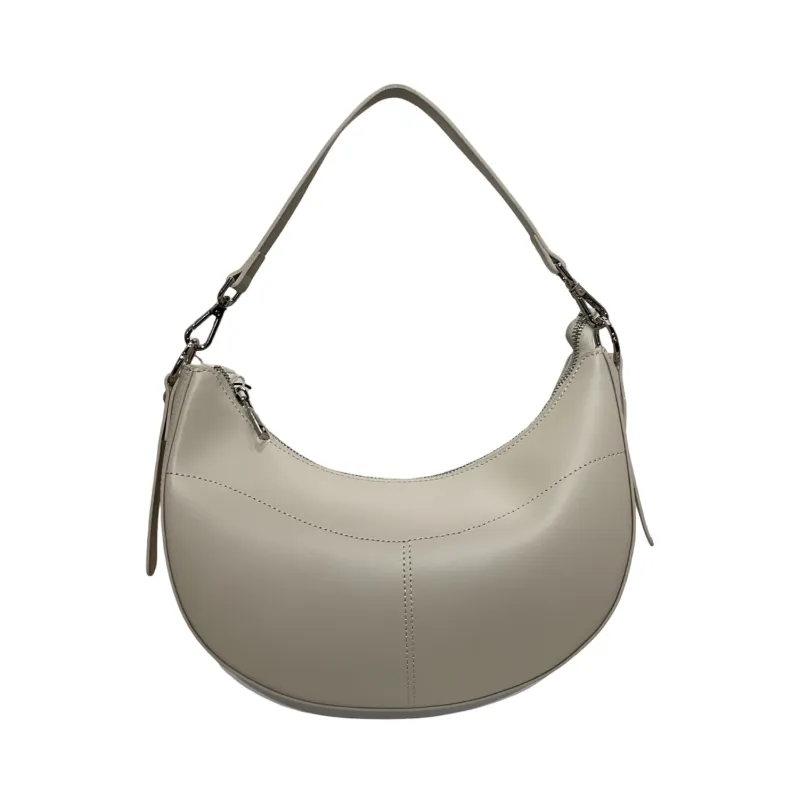 Shoulder Bag in Plain Leather Elena