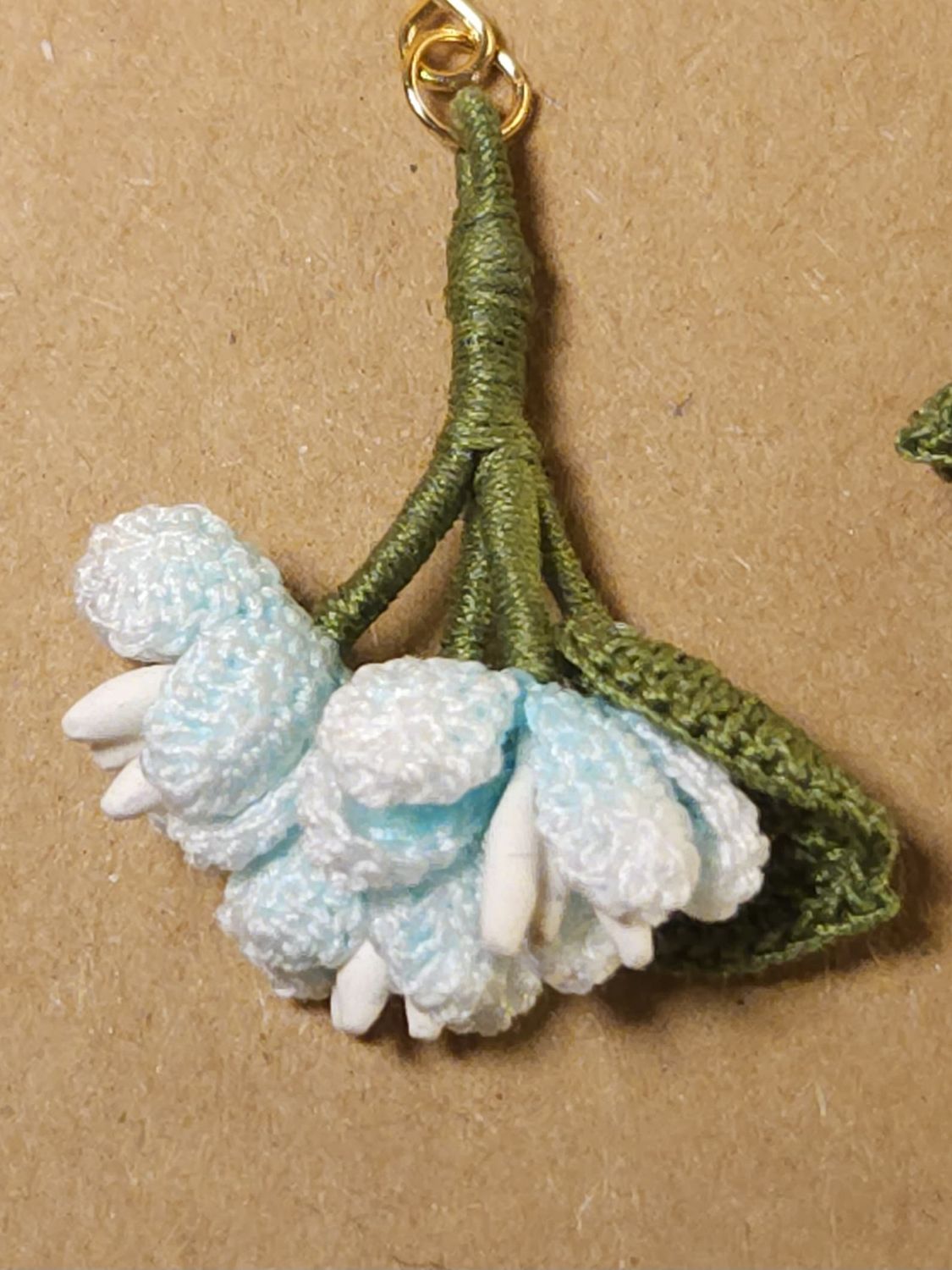 Crochet Earrings Blue