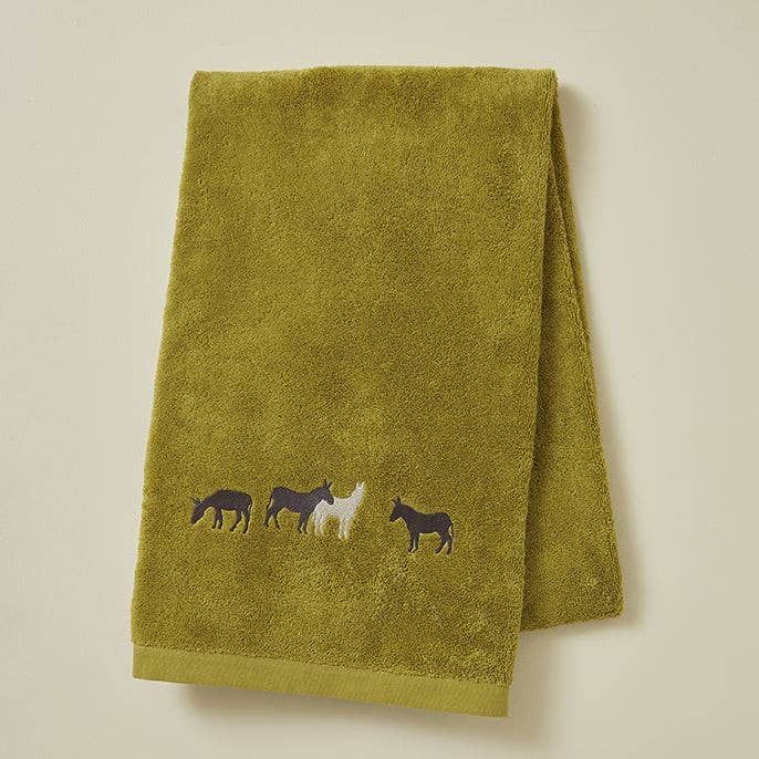 Horse Embroidered Towel, Size: 70x140 cm