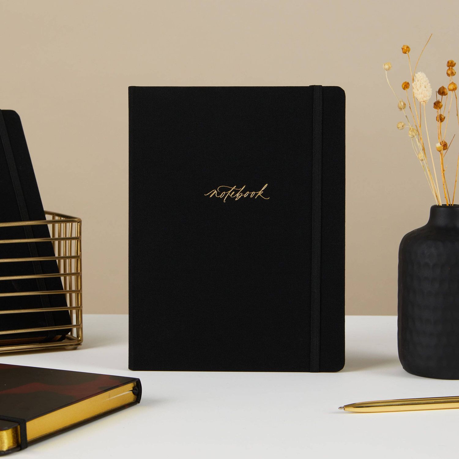 Luxury Notebook / Journal - Black (Cloth)