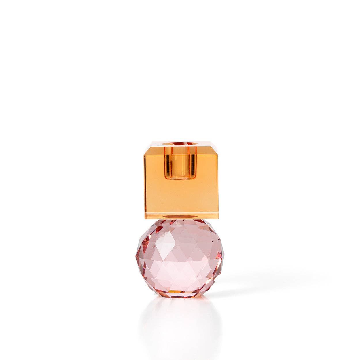 The Citrine &amp; Rose Quartz Candle Holder