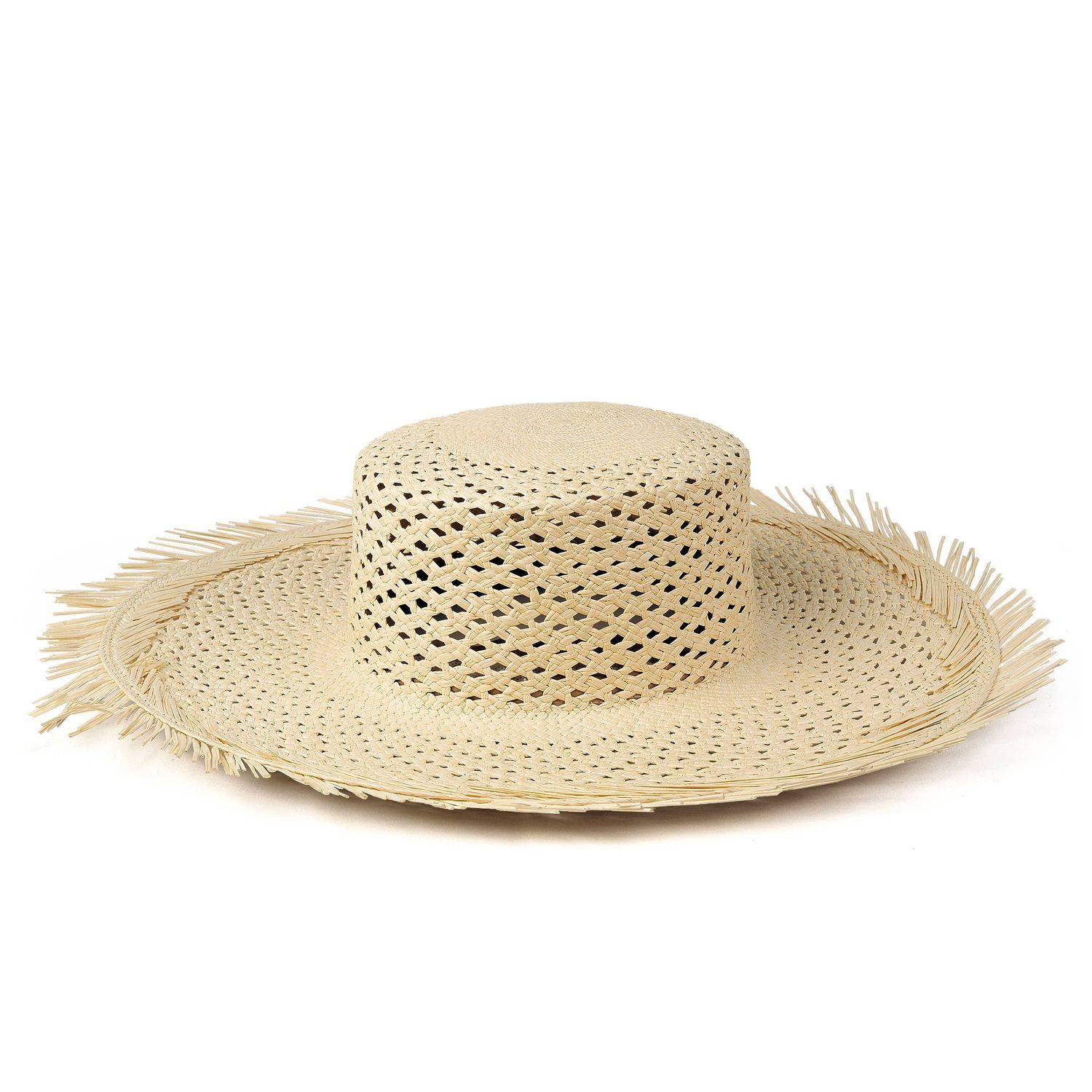 Brisa - Handmade Patterned Beach Straw Hat, Size: M-L Adjustable