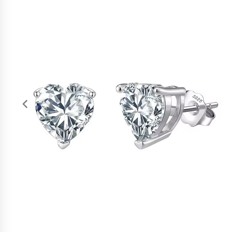 Heart Cut Stud Earrings