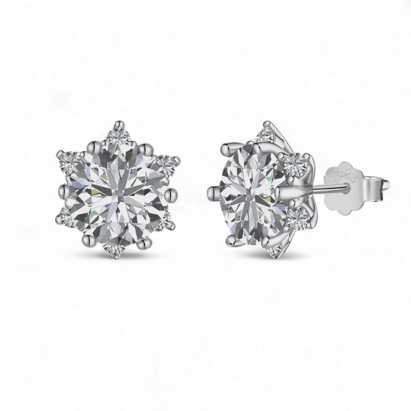 Cathedral Halo Stud Earrings 2ct