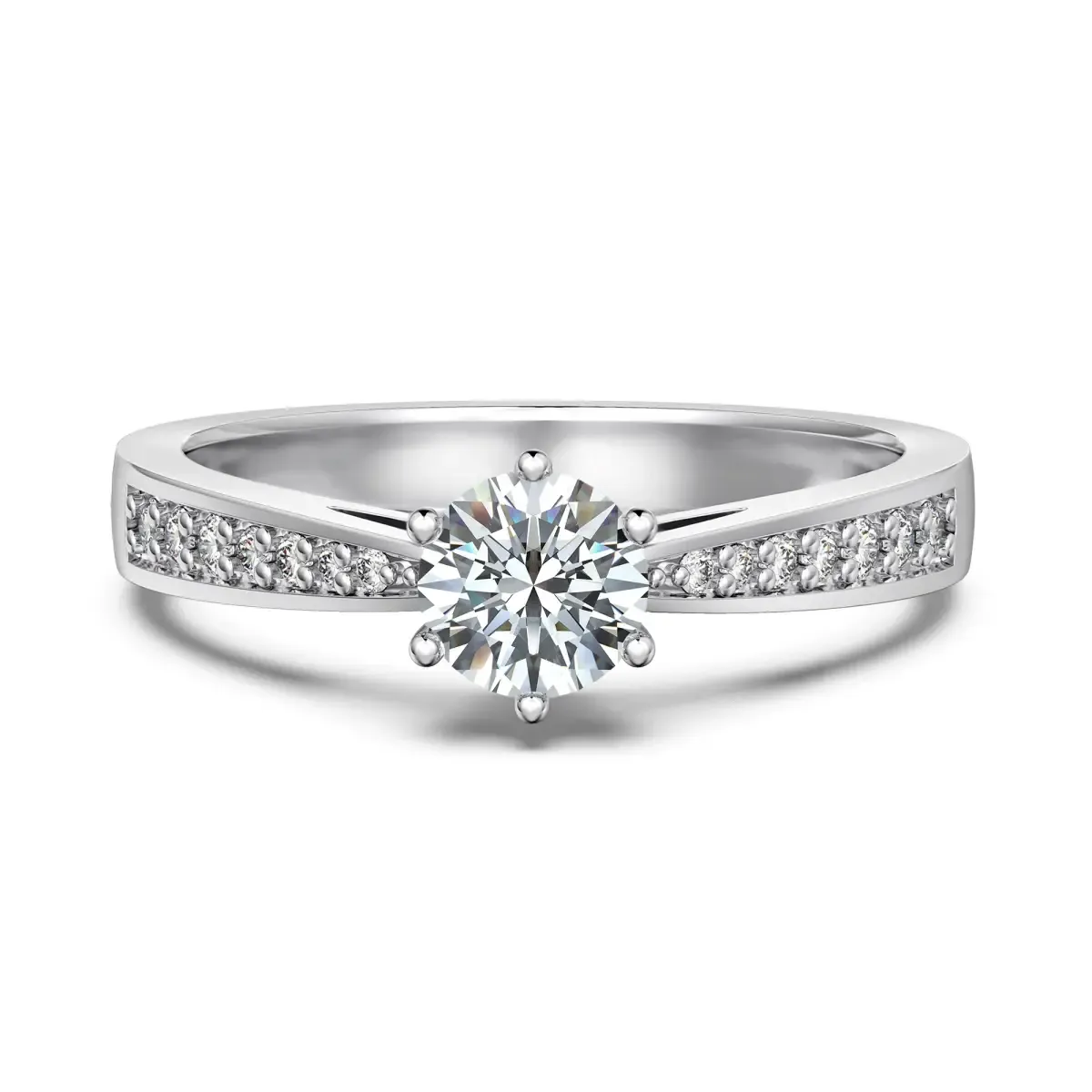 0.75ct Moissanite Solitaire Ring, Size: 6