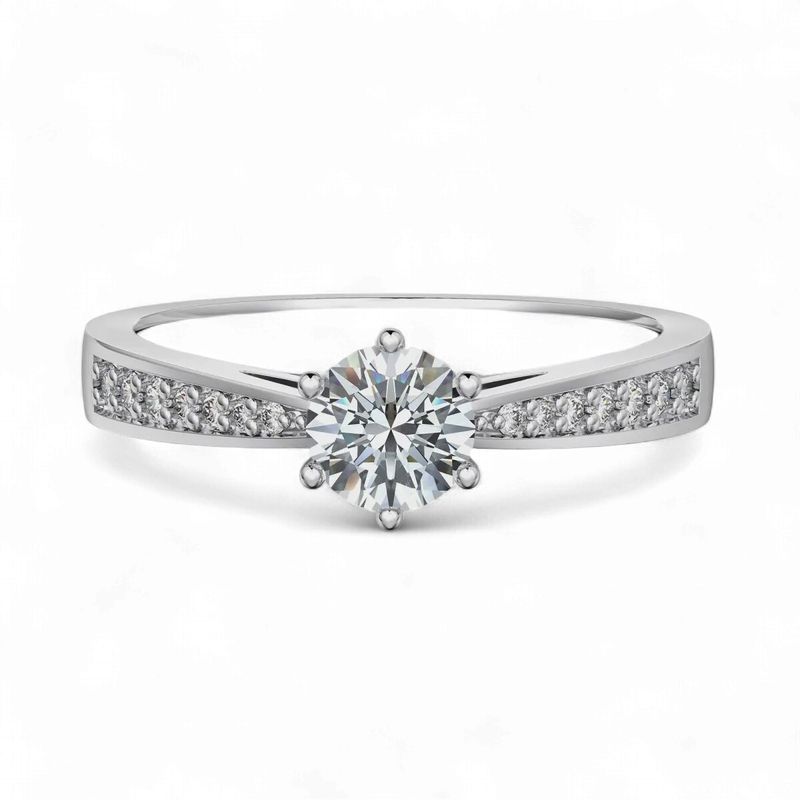 0.75ct Moissanite Solitaire Ring
