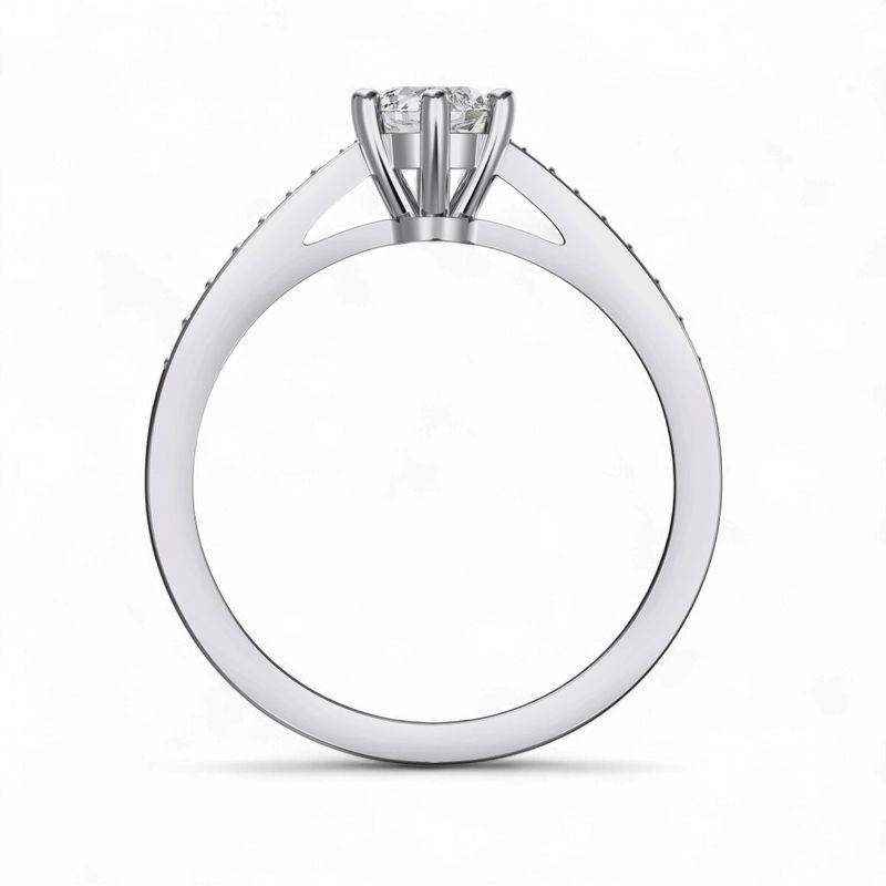 0.75ct Moissanite Solitaire Ring