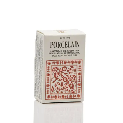 PORCELAIN pomegranate and red clay COLD PROCESS soap for face and body