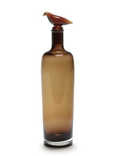 CARAFE AMBER + STOPPER AMBER PERCH, Colour: AMBER