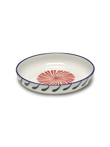 PASTA PLATE BLUE RED GREEN BAZAAR, Colour: MIX