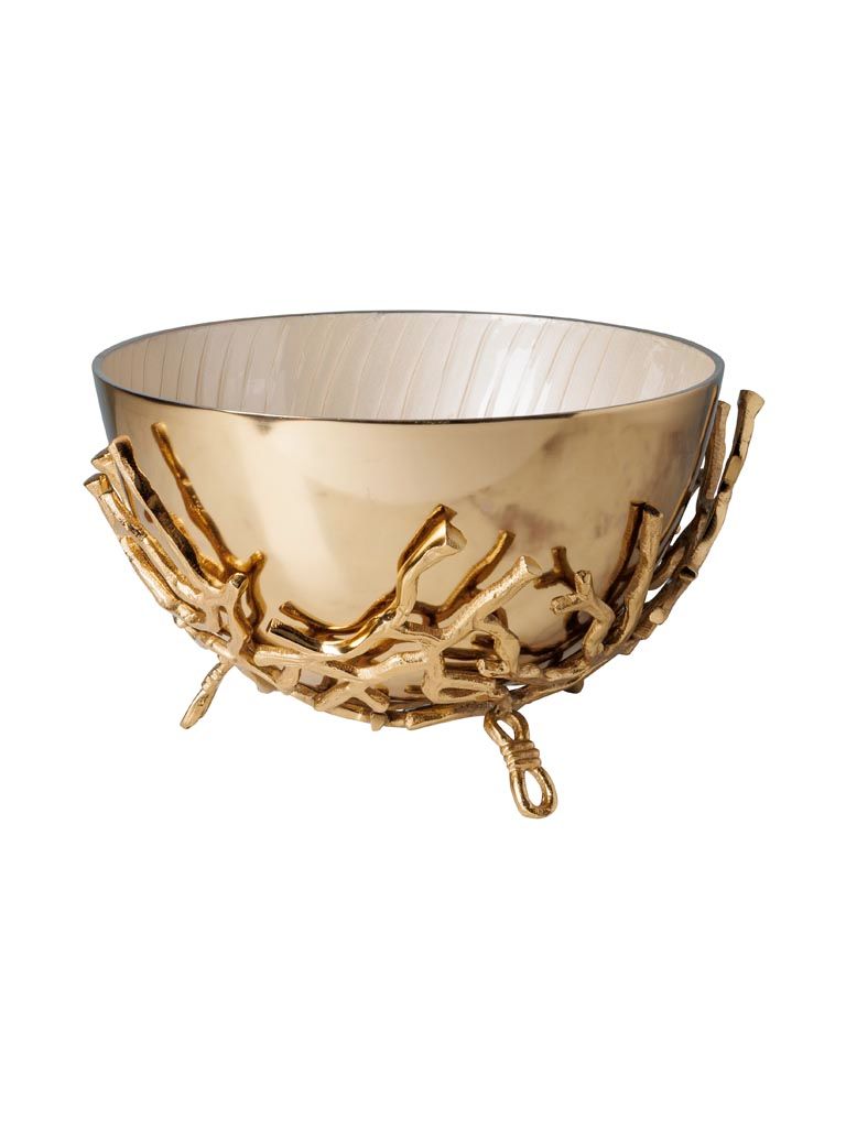 Enamel ice bucket golden coral