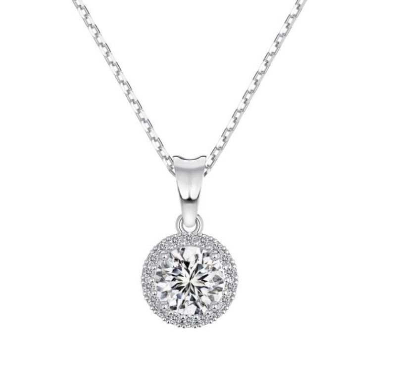 Brilliant Halo Pendant Necklace