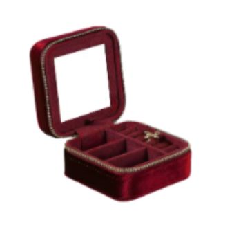 Suede jewellery travel box