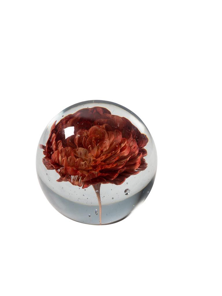 Paperweight red flower