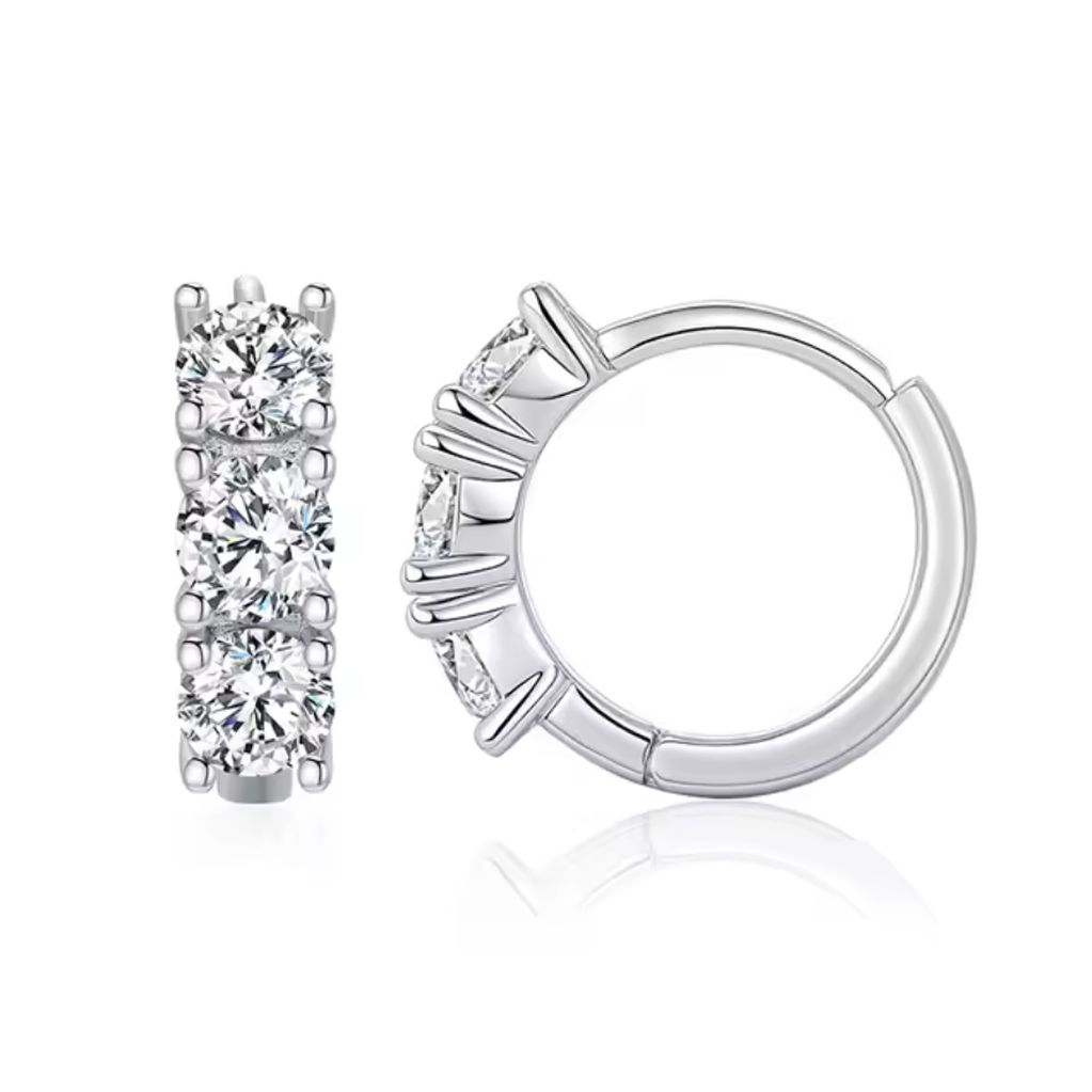 Triple 0.3ct Brilliant Huggie