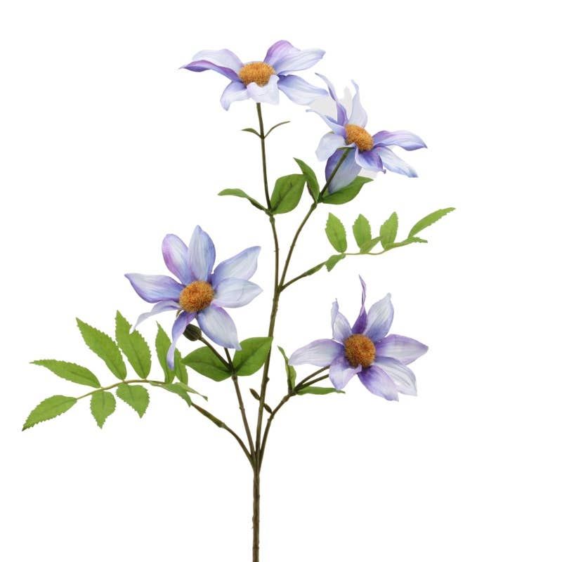 Clematis branch x 4, 65 cm purple