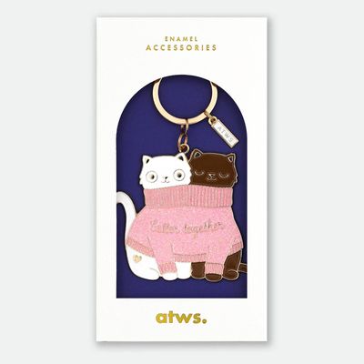 2 Cats in a Sweater - Keychain