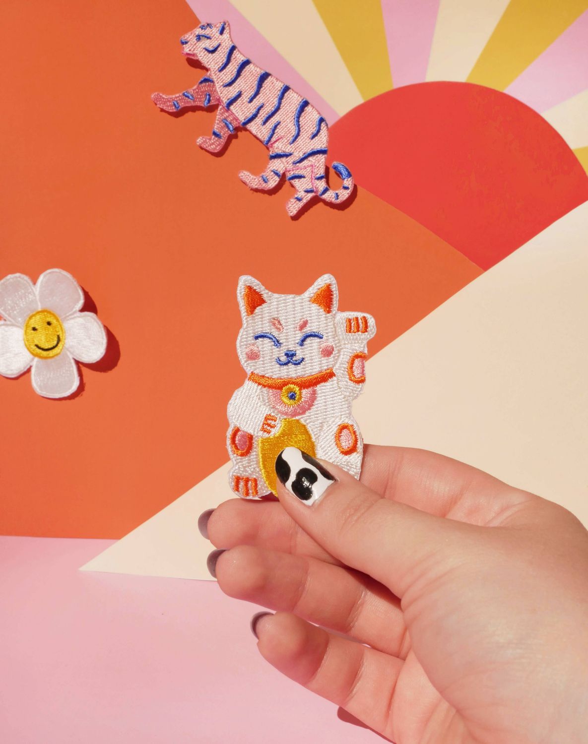 Iron-On Patch Lucky Cat