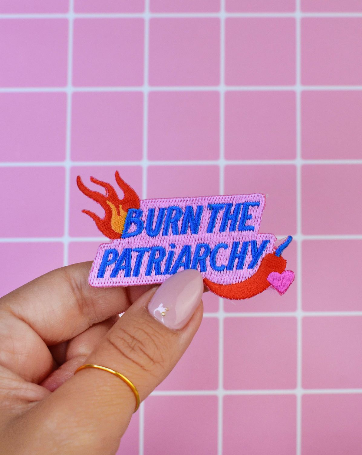 Iron-On Patch Burn Patriarchy - Feminist Gift Idea