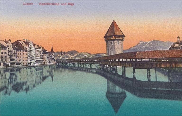 Magnet MF-894 Chapel Bridge, Lake Lucerne