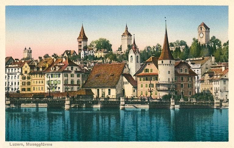 Magnet MF-387 Musegg Tower, Lucerne, Switzerland