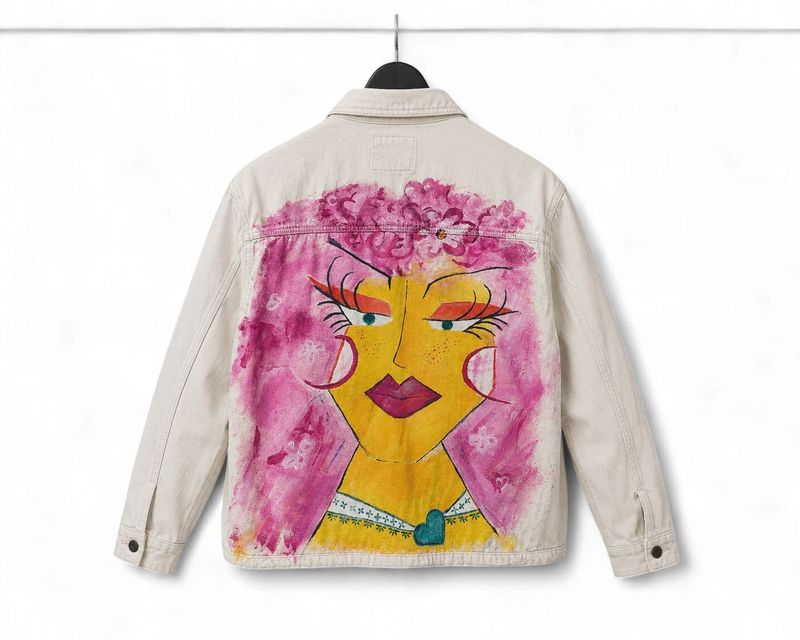 Hand Painted Jacket - Pink Muse