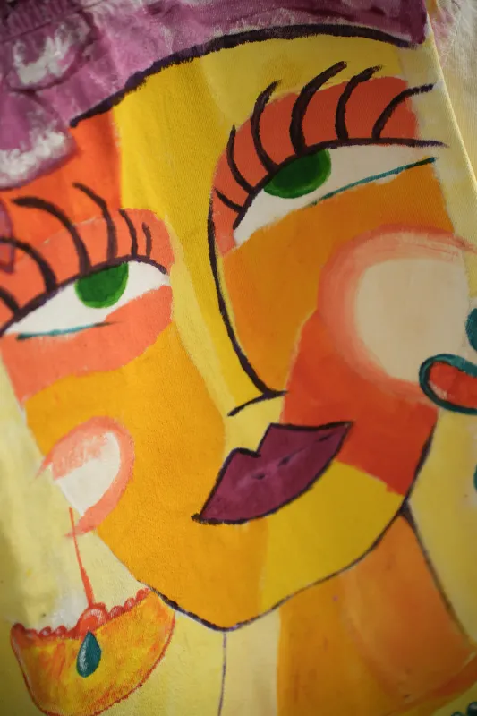 Hand Painted Jacket - Lotus Dream