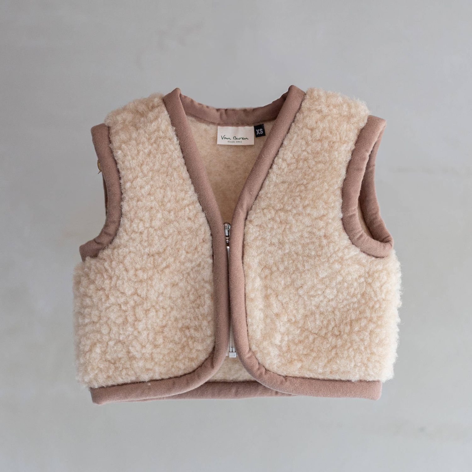 Nilo Baby 100% Wool Bodywarmer Vest | 3 styles | XS 1–2 years, Color: Camel