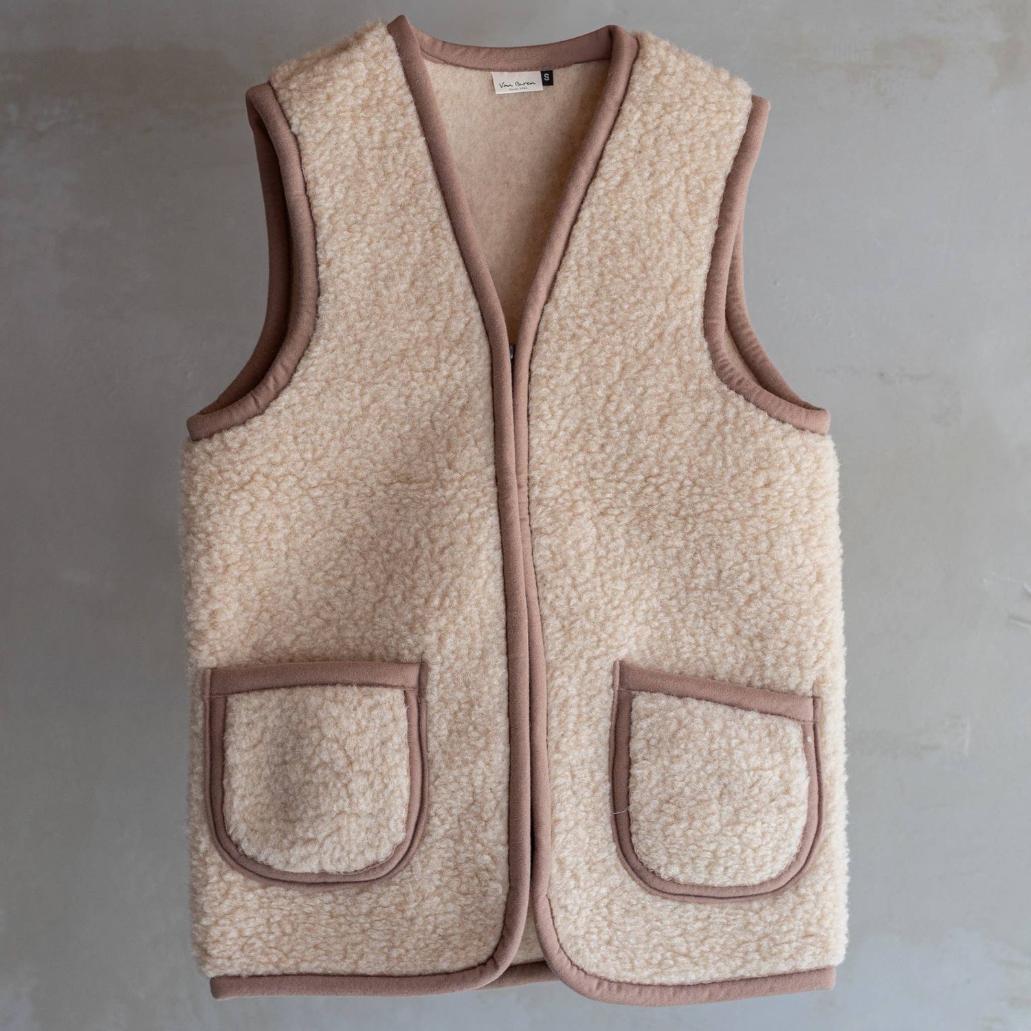 Taru 100% Pure Wool Bodywarmer Vest | 3 Styles | 6 Sizes, Color: Camel, Size: S
