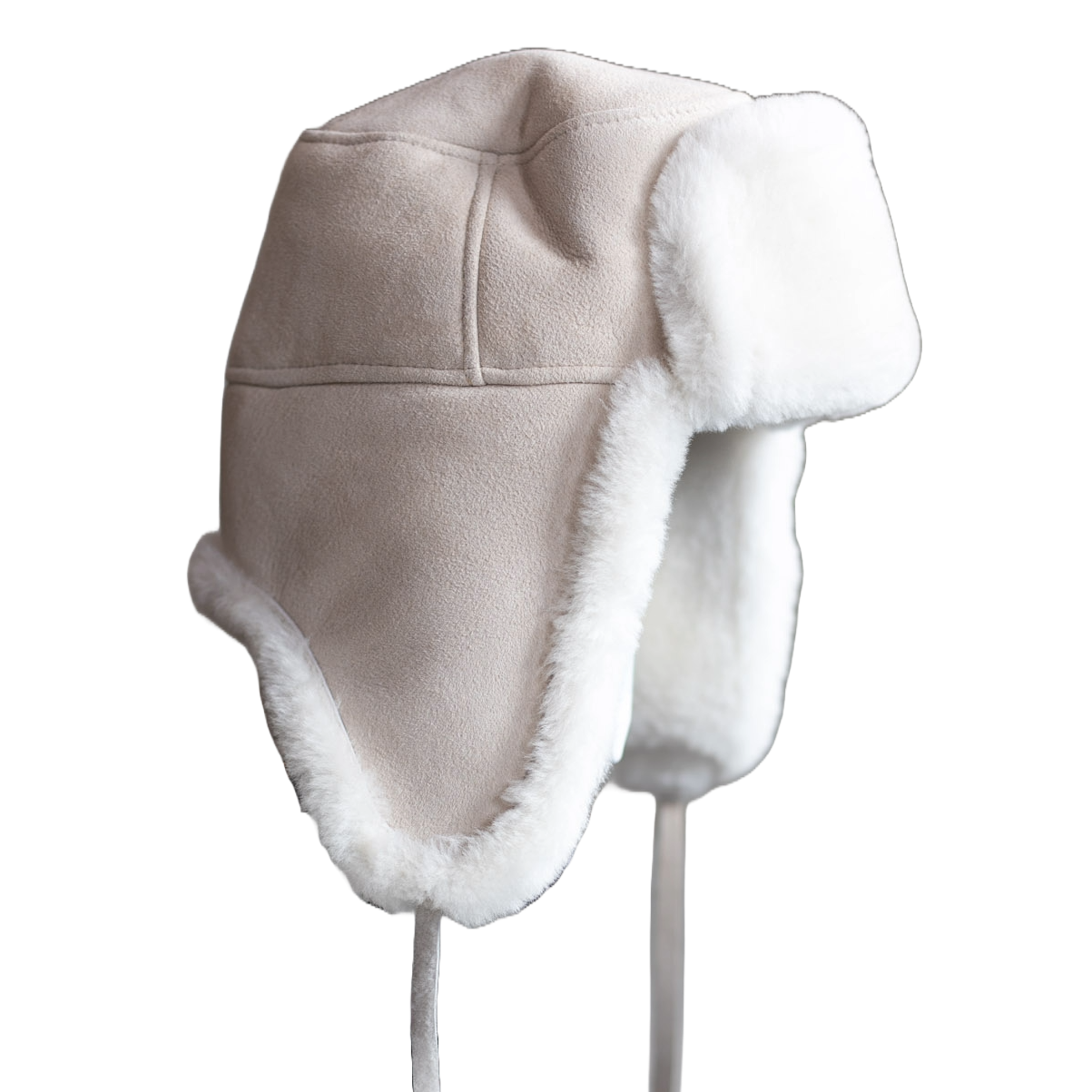 Olaf Sheepskin Aviator Hat | 100% Soft Wool | 3 Styles, Color: White