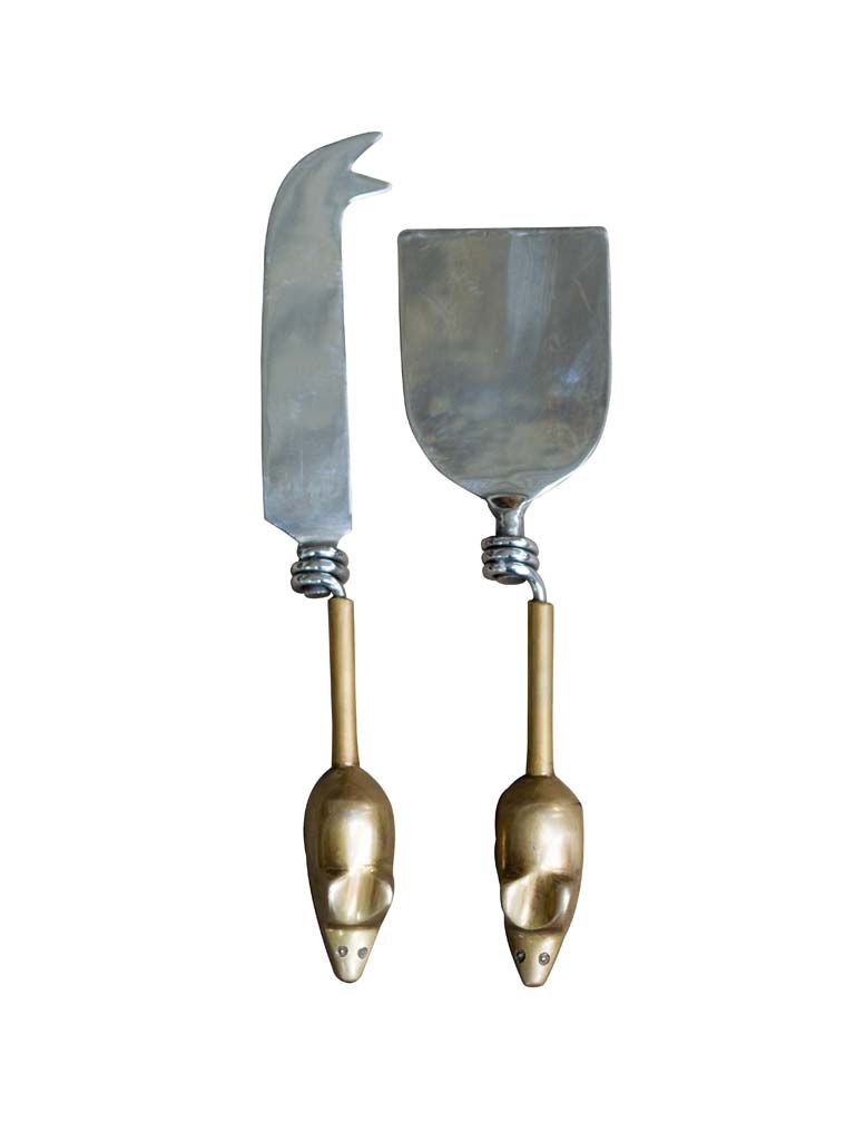 Cutlery With Brass Handle "Souris"