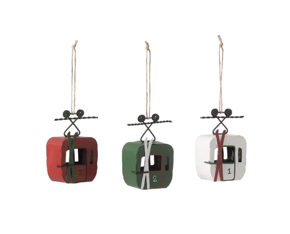 Hanger Cable Car Square Metal Mix Assortment Of 3
