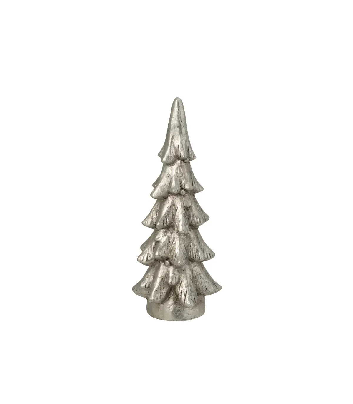 Christmas Tree Round Base Magnesium Silver Colored Small