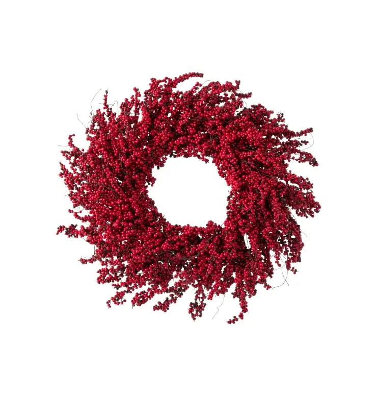 Wreath Berries Foam Christmas Red