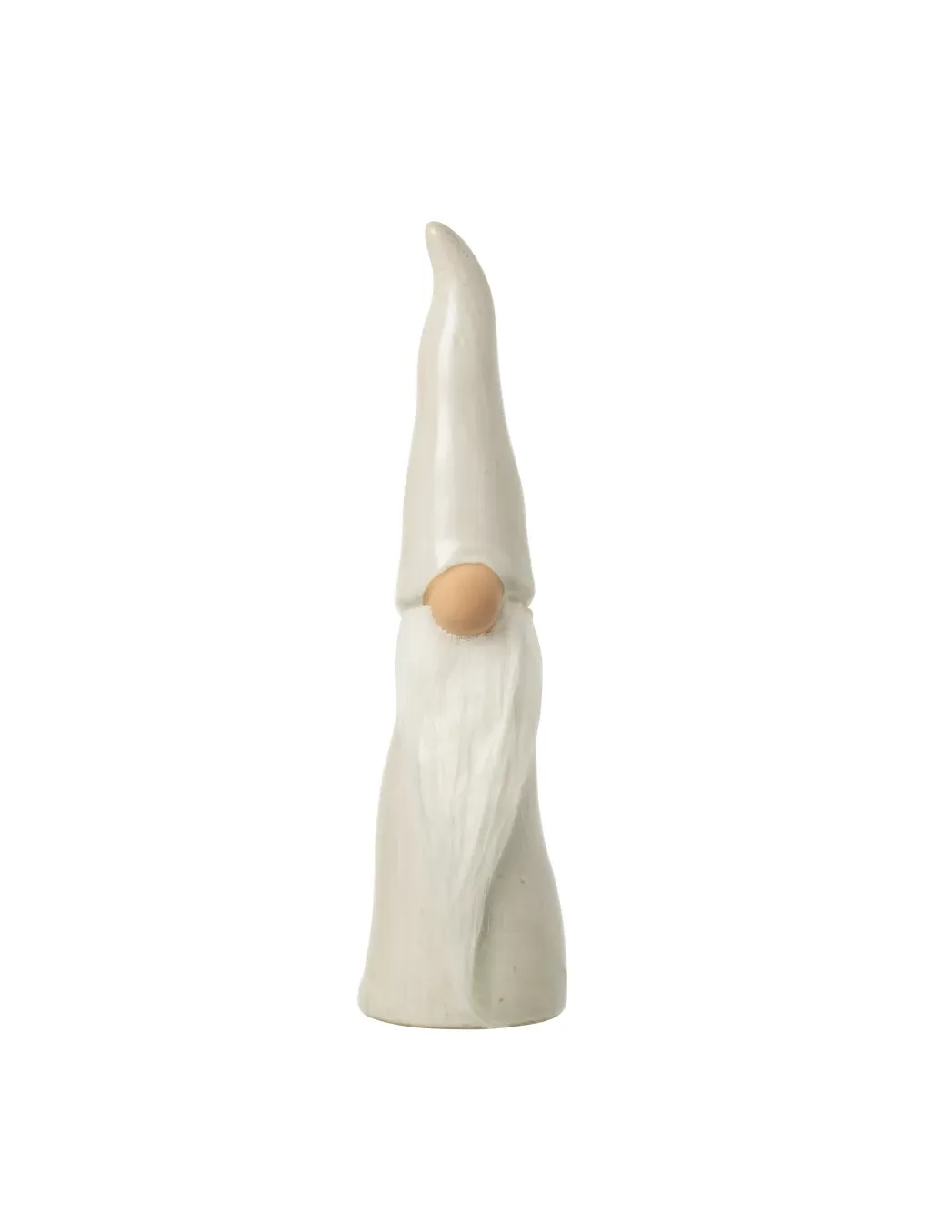 Gnome Pointy Hat Porcelain Light Grey Small