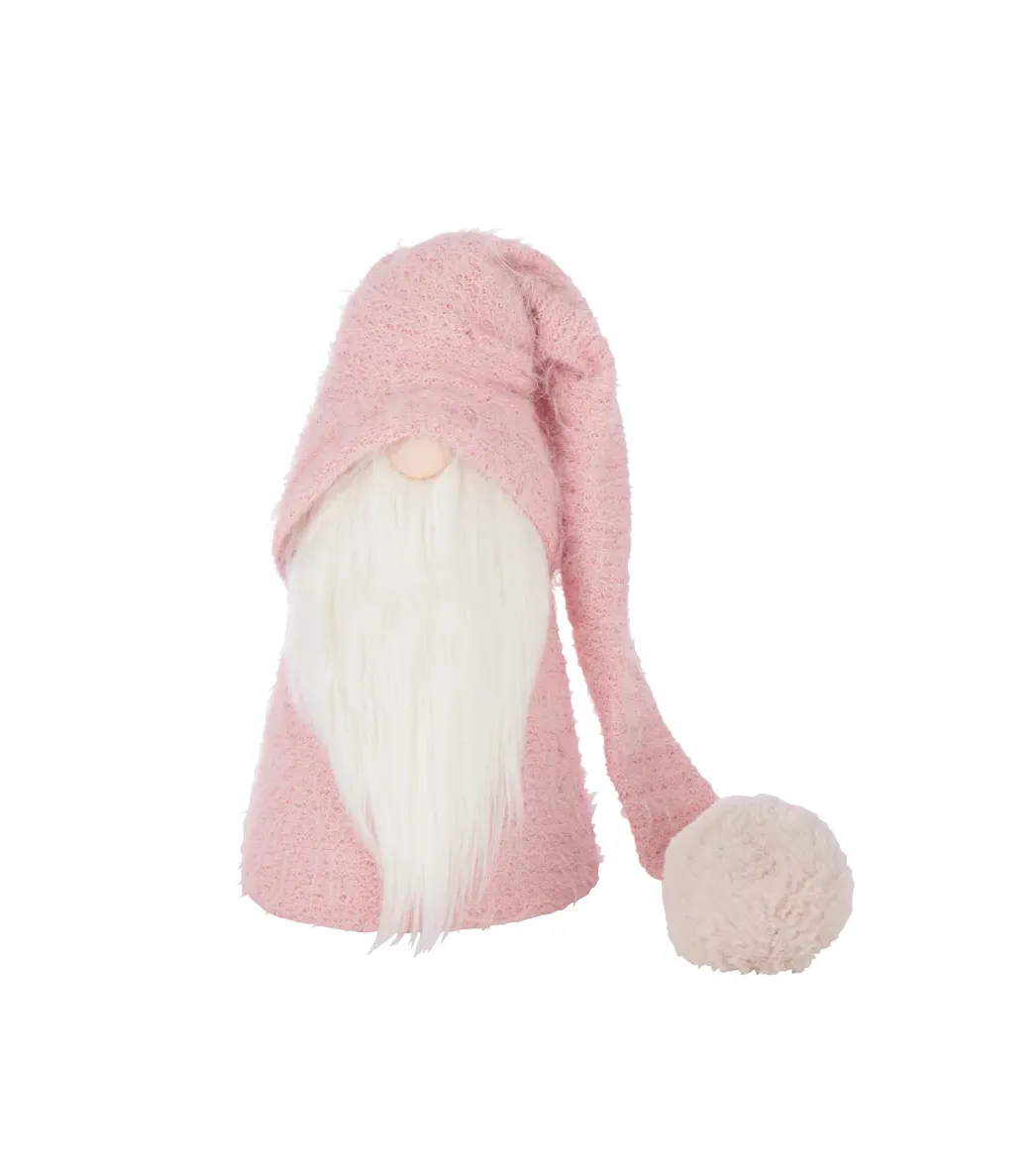 Santa Claus Winter Polyester Light Pink/White Small