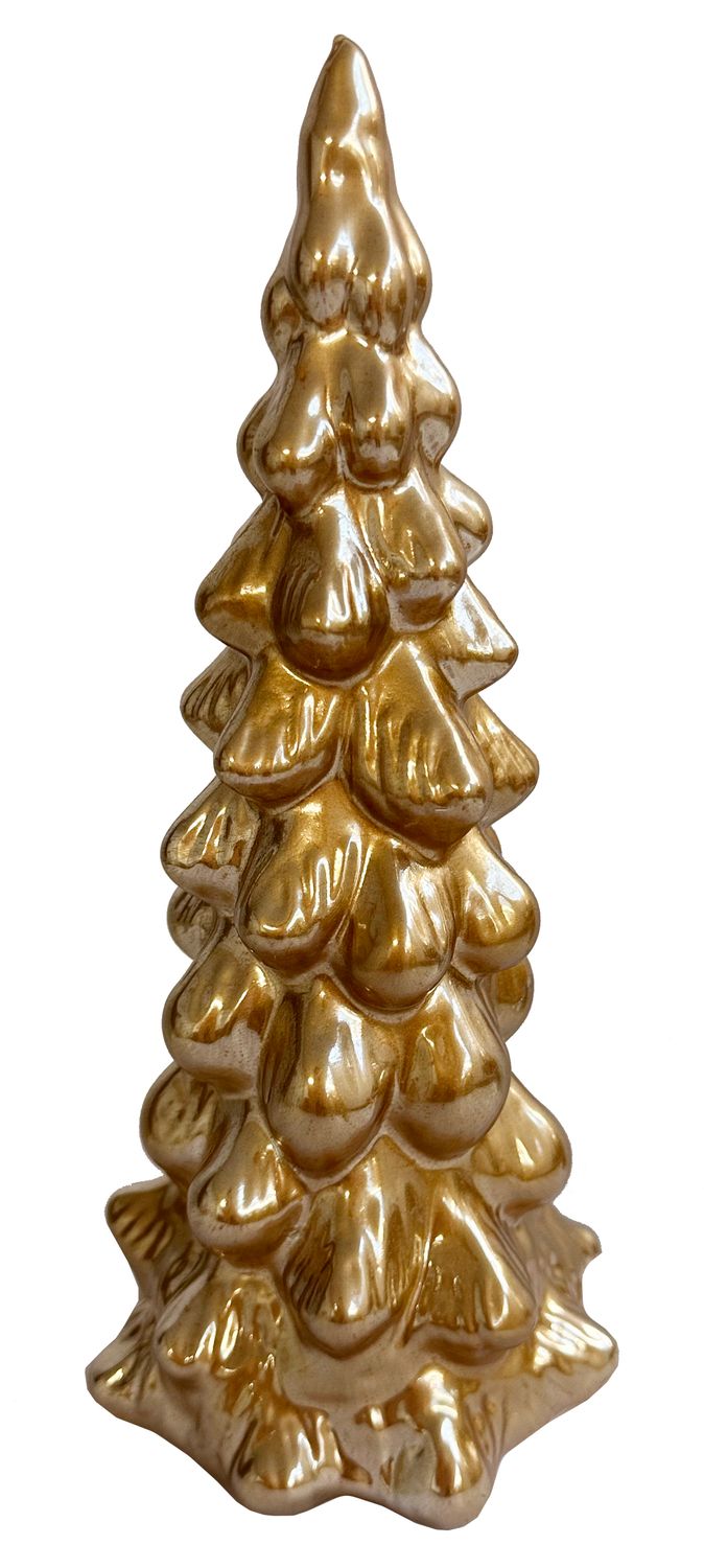 Glass table tree gold 25cm