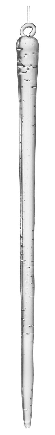 Glass icicle transparent 25cm