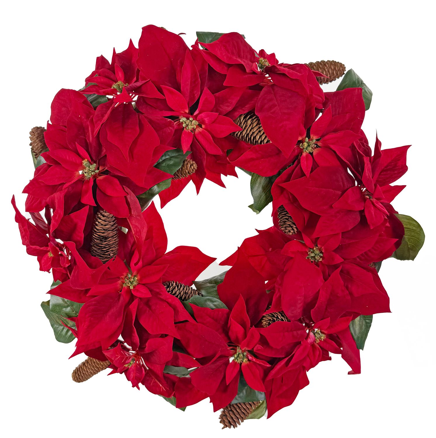 Poinsettia wreath red 45cm
