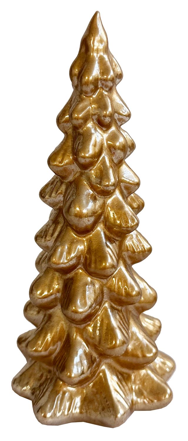 Glass table tree gold 20cm