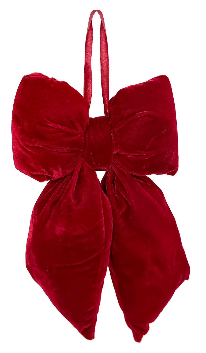 Velvet bow puffed red 27cm