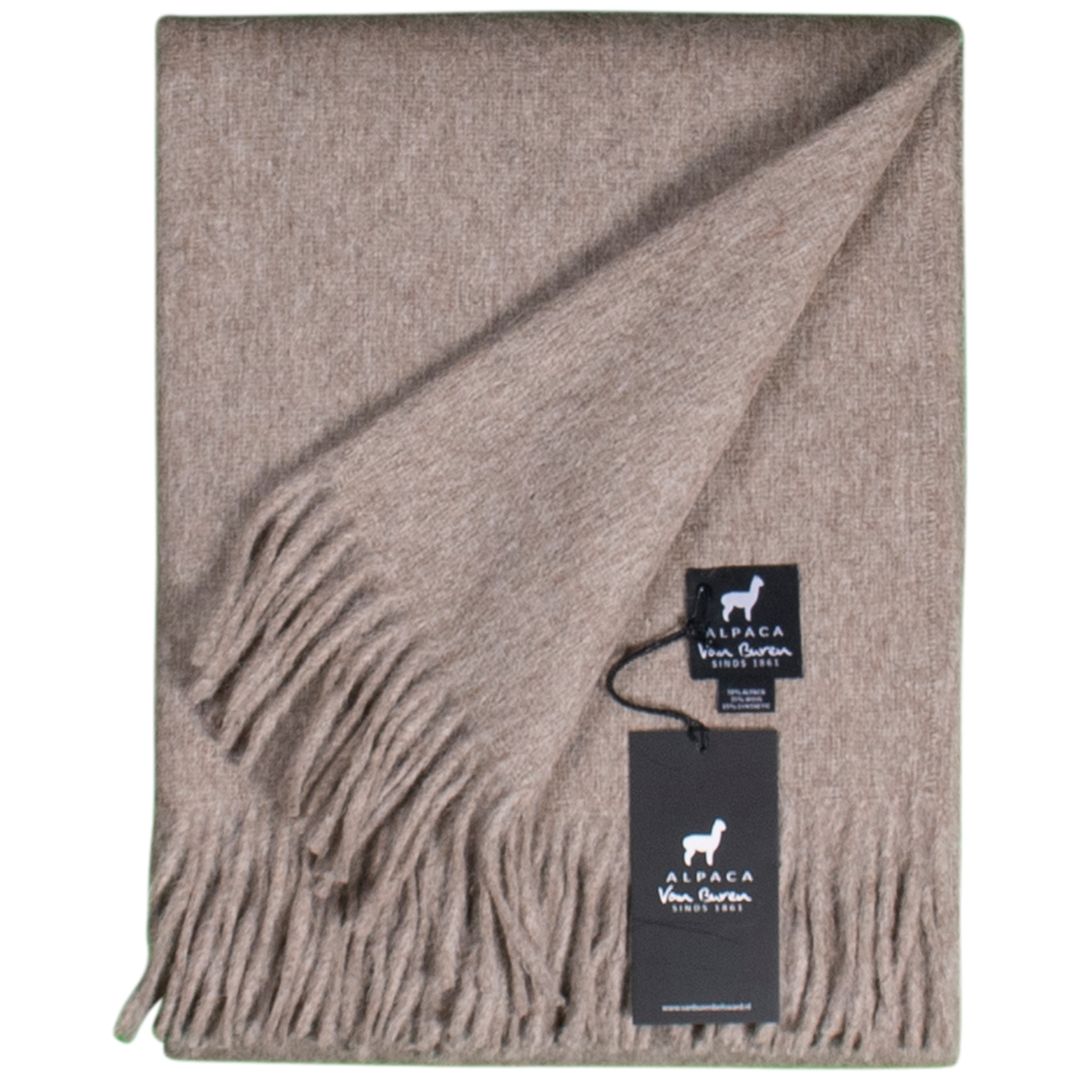 Alpaca and Sheep Wool Throw Blanket | 150 x 200 cm, Color: Beige