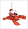 Santa Riding Lobster Ornament CAP0061