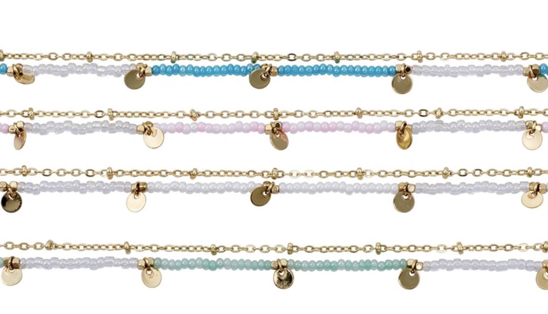 Gold Charm Beaded Anklet CRZ0001