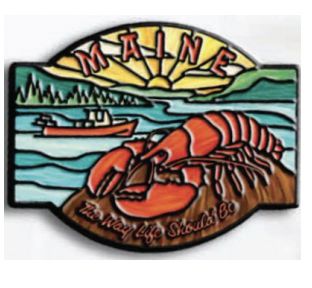 Stained Glass Lobster Magnet MSC0022