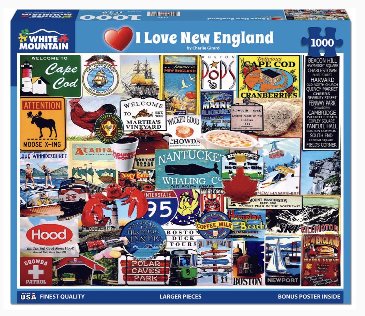 I Love New England Puzzle 1000pc WMP0001