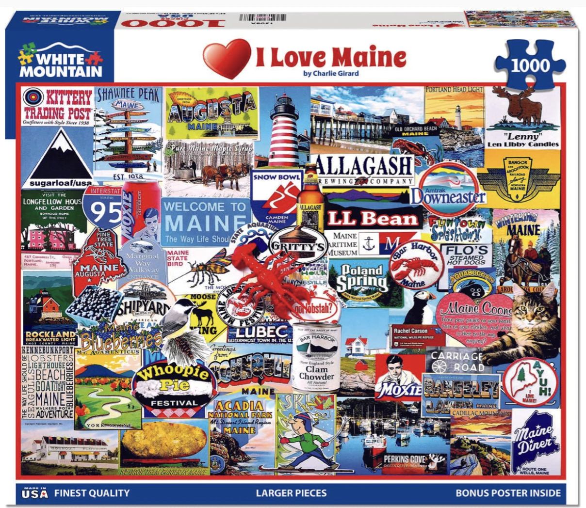 I Love Maine Puzzle 1000pc WMP0005