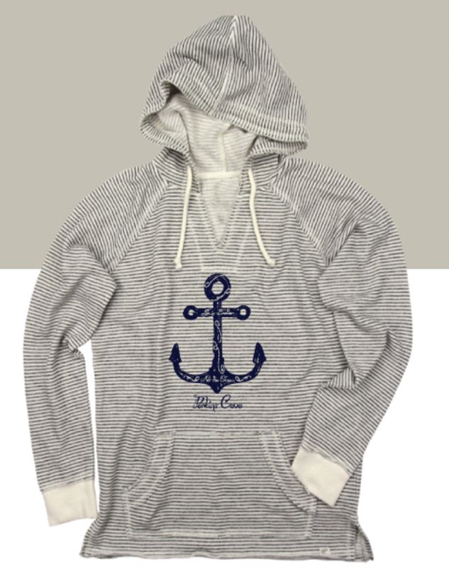 Rando Striped Anchor Hoodie LAK0033